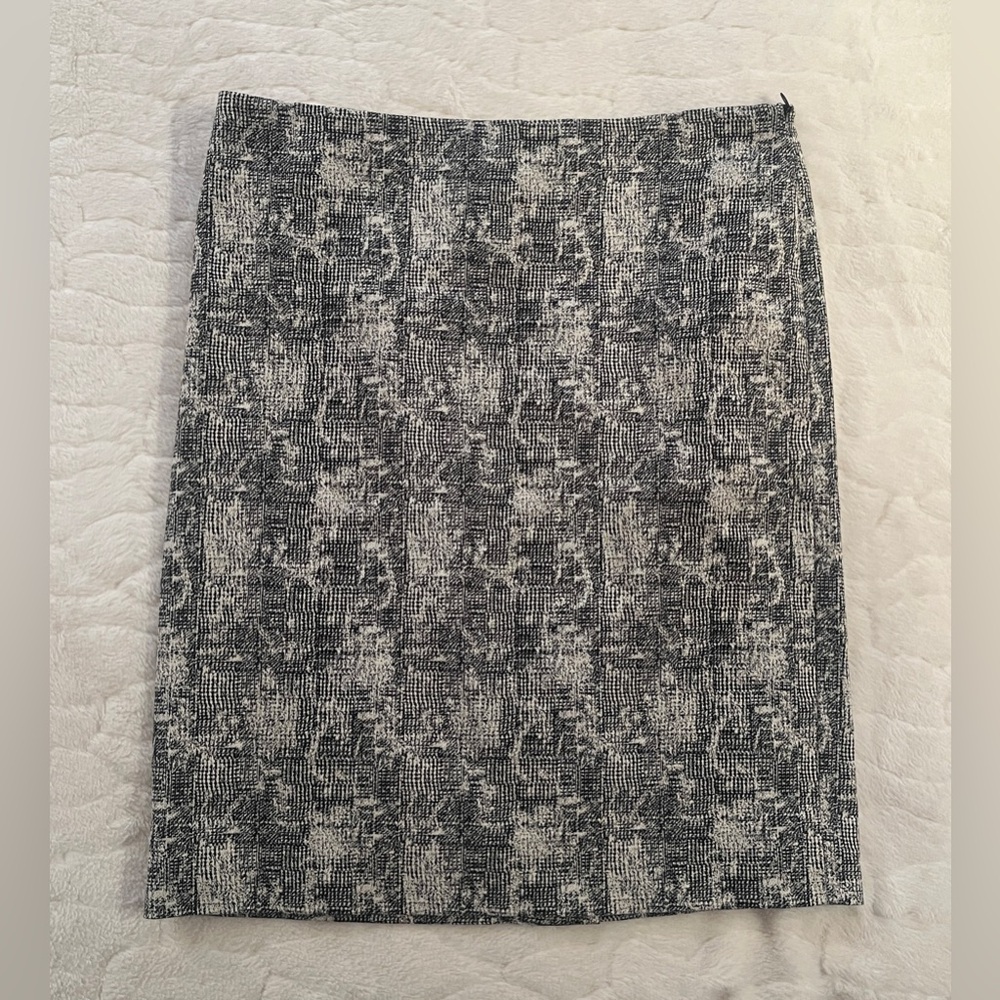 MM LaFleur The Noho Pencil Skirt Crackle Black White Women Sz 6 Career Comfort